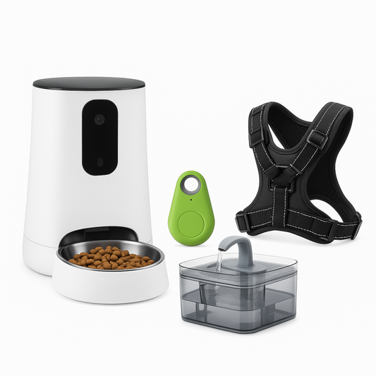 Pet Smart Bundle – Feeder + Fountain + GPS Harness + Tracker