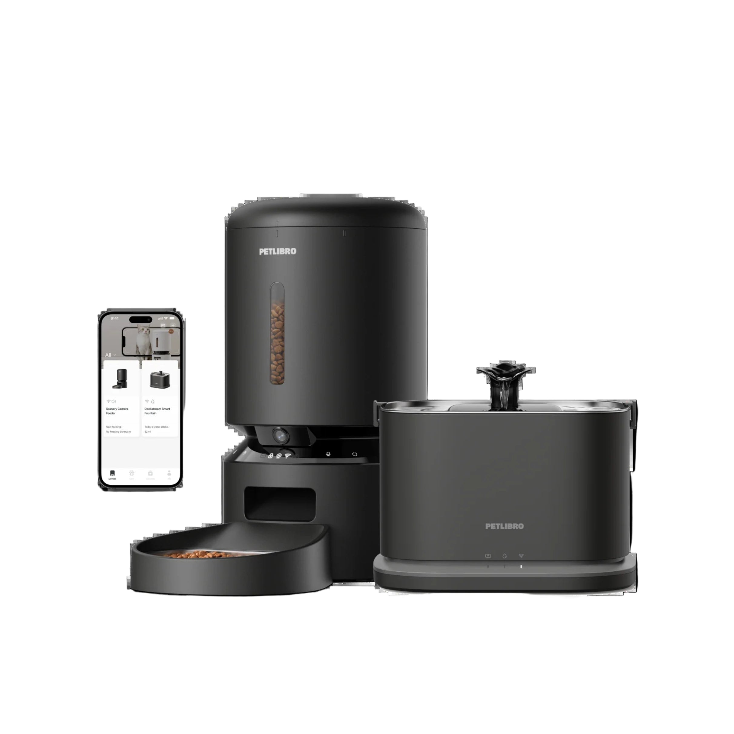 Petlibro Granary Smart Camera Feeder + Fountain Bundle