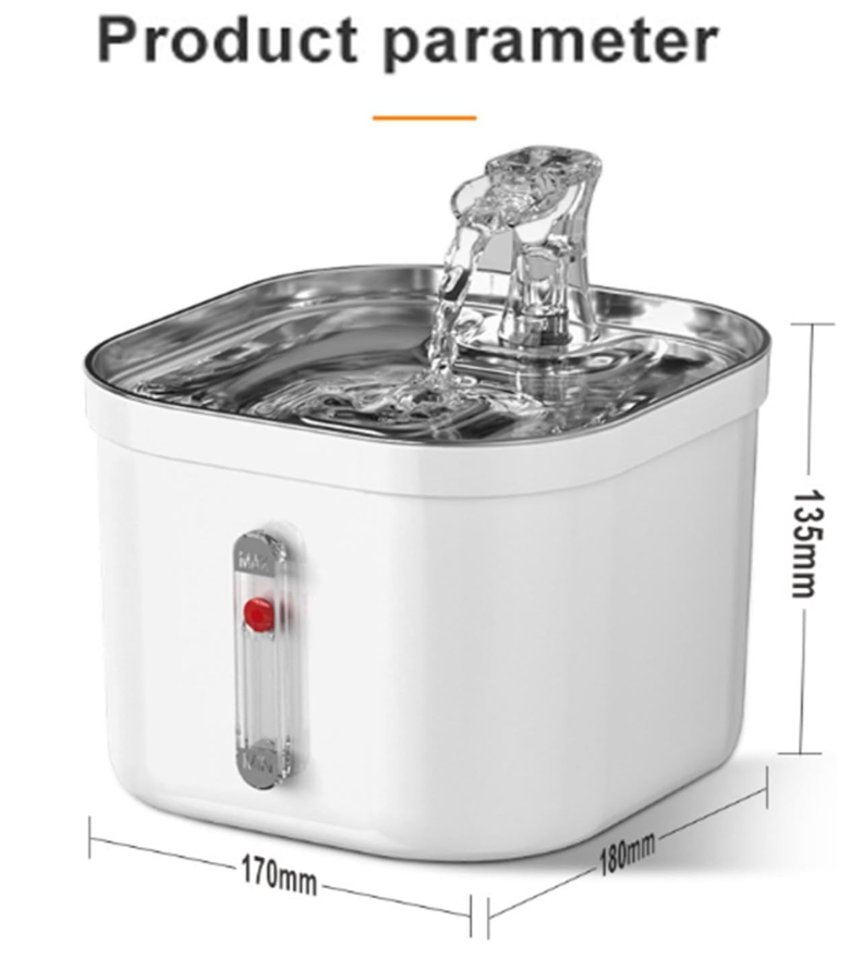 ANNAINUTC Cat Water Fountain 2L/68oz Automatic