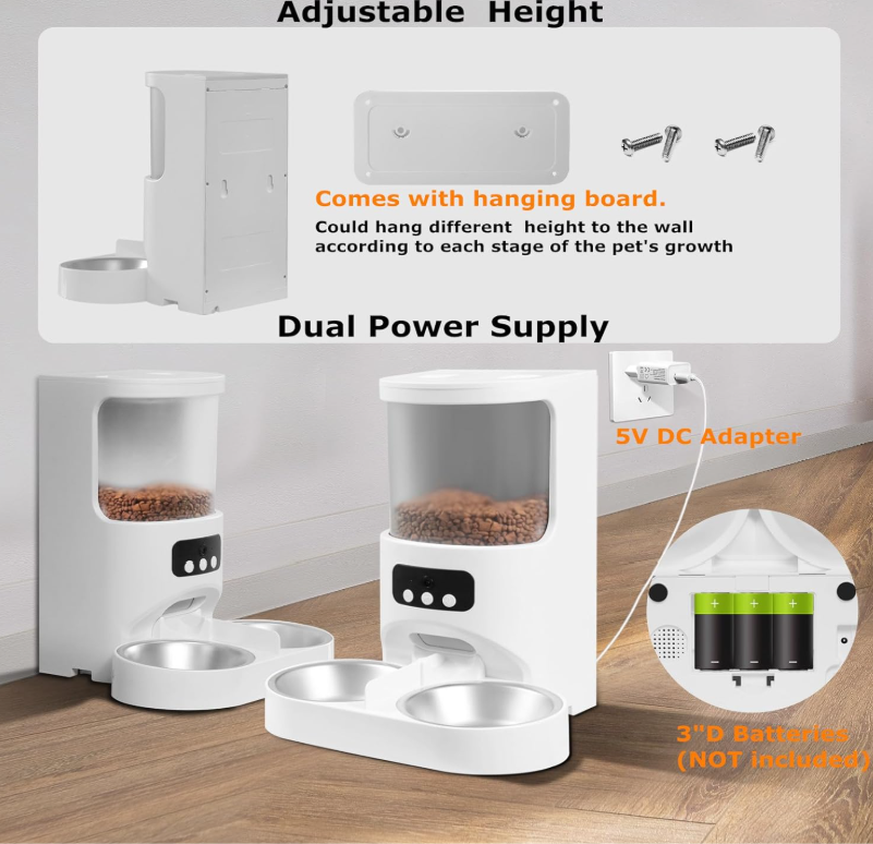 Automatic Cat Feeder with Camera for 2 Cats