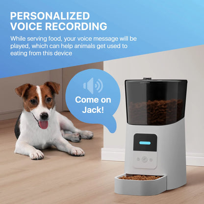 WiFi Smart Automatic Pet Feeder – 6L Food Dispenser with App Control & Voice Recorder