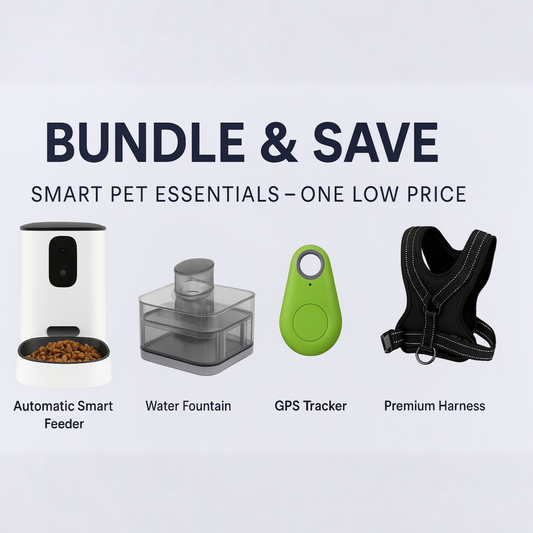 Pet Smart Bundle – Feeder + Fountain + GPS Harness + Tracker