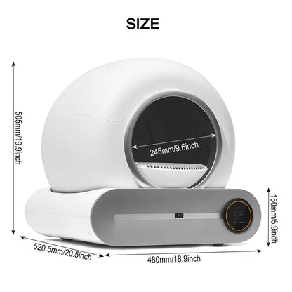 WiFi Smart Self-Cleaning Cat Litter Box – Automatic Scooping & Odor Control with App Monitoring