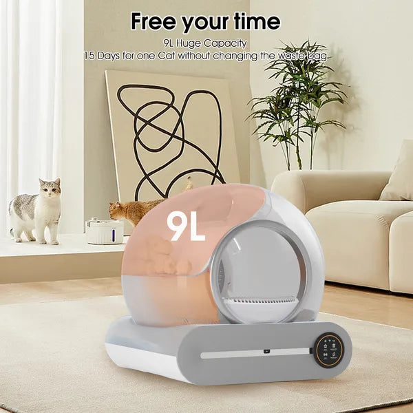 WiFi Smart Self-Cleaning Cat Litter Box – Automatic Scooping & Odor Control with App Monitoring