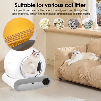 WiFi Smart Self-Cleaning Cat Litter Box – Automatic Scooping & Odor Control with App Monitoring